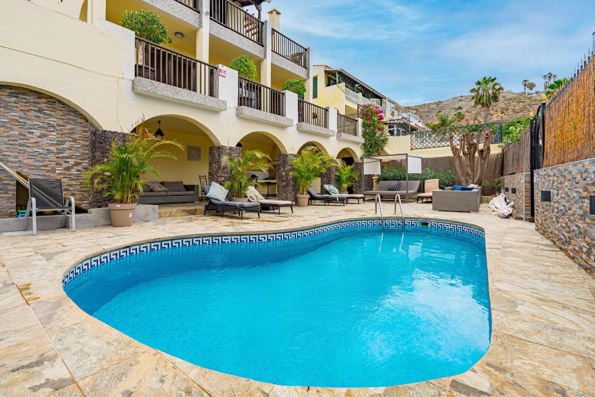 Villa Natali ,Luxury 3-Levels Large Villa On Tenerife, Ocean View, Private Poo L& Barbecue Area 阿德耶 外观 照片